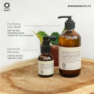 DẦU GỘI OWAY PURIFYING OILY SCALPS TRỊ GẦU DA ĐẦU DẦU 240ML - 950ML