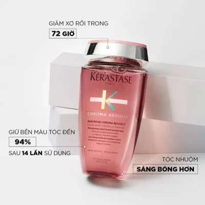 Dầu gội xả cho tóc nhuộm Kerastase Chroma Absolu Bain Riche Chroma Respect 250ml 200ml 1000ml